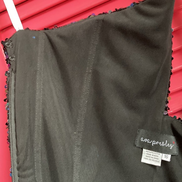 NWT AVA PRESLEY SHORT SEQUIN DRESS SIZE 16 - Picture 12 of 14